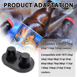 Cooler Feet Replacement Non-Slip Rubber Feet for RTIC Coolers Models 45qt 65qt 110qt 145qt Durable Thickened Rubber Feet Outdoor Camping Protection for YETI Cooler Accessories, Black (4 Pcs)