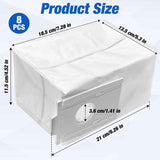 8 Pcs VCA-RDB95 Dust Bags Replacement Parts for Samsung Jet Bot Vacuum | For SAMSUNG Jet Bot AI+/Jet Bot+/Bespoke Jet Bot Combo AI vacuum clean station, 2.5L capacity, Non-woven & melt-blown fabric