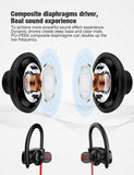 LFS Bluetooth Headphones, Wireless Earbuds IPX7 Waterproof Sports Earphones with Mic HD Stereo Sweatproof in-Ear Earbuds Gym Running Workout 15 Hour Battery Sound Isolation Headsets