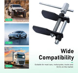 Car Brake Caliper Compression Tool, Heavy-duty Disc Brake Pad Disassembly Spreader, Piston Inner Pad Compressing Device, Portable Repair Tool for Most Cars Trucks SUVs (Black)