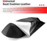 Motorcycle Seat Cover, Waterproof Sun Resistant Seat Protector, High-elasticity Anti-scratch PVC Leather Cover, DIY Modification Accessory for ATV Scooter Moped Mini Bike (Black)