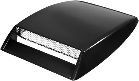 Car Decorative Air Flow Intake Hood Scoop, Simulated 3D Air Outlet Cover, Turbo Bonnet Vent Trim Cover, Universal Self-adhesive Exterior Accessory for Most Cars SUVs (Black)