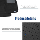 4 PCS Car Carpet Floor Mats, PVC Anti-slip Base Comfortable Carpet, Breathable Flame-retardant Floor Liner for All Weather, Interior Accessory for Cars SUVs Trucks (Black) In Australia - Darrahopens