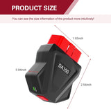 Car OBD2 Bluetooth Scanner, 25K80 Chip Fault Code Reader for Reset and Clear, Real-time Data Monitoring Tool with Freeze Frame, Universal Diagnostic Tool for IOS Android Windows (Black)