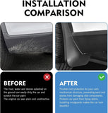 2 PCS Car Mud Flaps, Small Splash Protection Mudguard, Waterproof All-weather Mud Flap Kit for Left Right Front Wheel, Universal Protective Modification for Cars Sedans (Black)