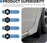 2 PCS Car Mud Flaps, Small Splash Protection Mudguard, Waterproof All-weather Mud Flap Kit for Left Right Front Wheel, Universal Protective Modification for Cars Sedans (Black)