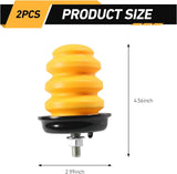 2 PCS Car Rear Axle Bumper, Rear Shock Absorber Bump Stop with Nut, Reduce Rattle Buffer Replacement OEM# 15712438, Compatible with Chevy Silverado 1500 2500 3500 Suburban GMC Sierra (Yellow)