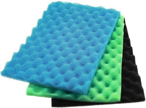 Aquarium Bio Sponge Foam Filter Media Pad Cut-to-fit for Fish Tank Sump Pond 17" x 11" x 1/2" to 1"