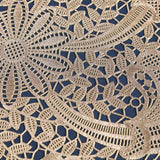 Embroidered Heat Insulation Placemat 6-Pack - Hollow Round PVC Table Mat with Lace Design - Anti-Slip Oil Proof Dining Mat for Kitchen Restaurant - Gold 39cm In Australia - Darrahopens