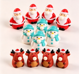 Squeeze Bubble Pop Stress Relief Toy 12-Pack Box Set - Cartoon Squishy Figure for Anxiety Relief - Santa + Snowman + Reindeer (4 Each) - Christmas Gift Set In Australia - Darrahopens