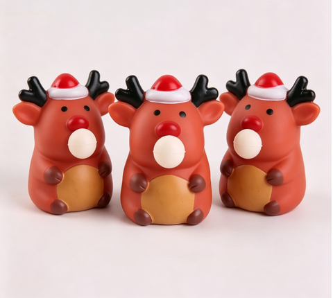 Squeeze Bubble Pop Stress Relief Toy 3-Pack - Cartoon Squishy Figure for Anxiety Relief - Christmas Reindeer Decompression Toy (3-Pack) In Australia - Darrahopens