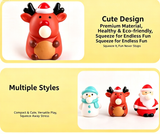 Squeeze Bubble Pop Stress Relief Toy 3-Pack - Cartoon Squishy Figure for Anxiety Relief - Christmas Santa Decompression Toy (3-Pack)