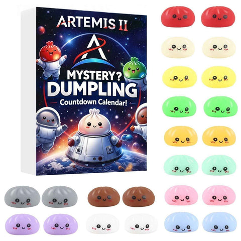 Fidget Squishy Stress Relief Toy - Mystery Dumpling Squishy Calendar Blind Box - Adult Decompression Squeeze Toy - GJ859 In Australia - Darrahopens