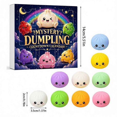 Fidget Squishy Stress Relief Toy 9-Grid Blind Box - Mystery Dumpling Squishy Calendar - Adult Decompression Squeeze Toy - GJ862-004 In Australia - Darrahopens