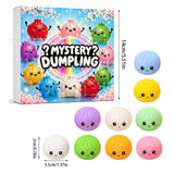 Fidget Squishy Stress Relief Toy 9-Grid Blind Box - Mystery Dumpling Squishy Calendar - Adult Decompression Squeeze Toy - GJ862-005 In Australia - Darrahopens