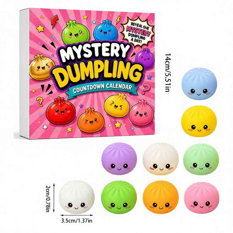 Fidget Squishy Stress Relief Toy 9-Grid Blind Box - Mystery Dumpling Squishy Calendar - Adult Decompression Squeeze Toy - GJ863-004 In Australia - Darrahopens