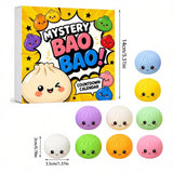 Fidget Squishy Stress Relief Toy 9-Grid Blind Box - Mystery Dumpling Squishy Calendar - Adult Decompression Squeeze Toy - GJ863-006 In Australia - Darrahopens