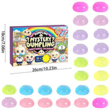Adult Squishy Stress Relief Toy 24-Day Countdown Surprise Set - Mystery Dumpling Squeeze Calendar Gift Box - Decompression Toy - GJ876-001 In Australia - Darrahopens