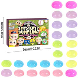 Adult Squishy Stress Relief Toy 24-Day Countdown Surprise Set - Mystery Dumpling Squeeze Calendar Gift Box - Decompression Toy - GJ876-002 In Australia - Darrahopens