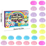 Adult Squishy Stress Relief Toy 24-Day Countdown Surprise Set - Mystery Dumpling Squeeze Calendar Gift Box - Decompression Toy - GJ876-005 In Australia - Darrahopens