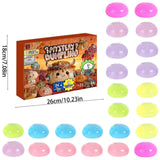 Adult Squishy Stress Relief Toy 24-Day Countdown Surprise Set - Mystery Dumpling Squeeze Calendar Gift Box - Decompression Toy - GJ876-007 In Australia - Darrahopens