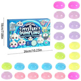 Adult Squishy Stress Relief Toy 24-Day Countdown Surprise Set - Mystery Dumpling Squeeze Calendar Gift Box - Decompression Toy - GJ876-009 In Australia - Darrahopens