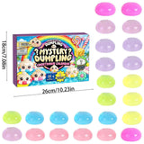 Adult Squishy Stress Relief Toy 24-Day Countdown Surprise Set - Mystery Dumpling Squeeze Calendar Gift Box - Decompression Toy - GJ876-011 In Australia - Darrahopens