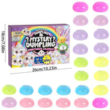 Adult Squishy Stress Relief Toy 24-Day Countdown Surprise Set - Mystery Dumpling Squeeze Calendar Gift Box - Decompression Toy - GJ876-013 In Australia - Darrahopens