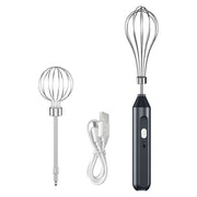 Wireless Electric Egg Beater - USB Rechargeable Handheld Mixer for Baking Whisking Frothing - 304 Stainless Steel Portable Kitchen Tool - Black 3 Speeds In Australia - Darrahopens