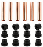 Leaf Spring Bushing Kit Compatible with Club Car DS 1981-up & EZGO TXT Medalist 1994-up - 6 Leaf Springs + 12 Bushings Suspension Replacement Set