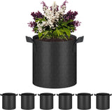 HealSmart 6-Pack 2 Gallon Nonwoven Grow Bags - Aeration Fabric Pots with Handles for Garden Fruits Vegetables Flowers - Black In Australia - Darrahopens
