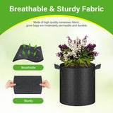 HealSmart 6-Pack 2 Gallon Nonwoven Grow Bags - Aeration Fabric Pots with Handles for Garden Fruits Vegetables Flowers - Black In Australia - Darrahopens