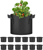 HealSmart 6-Pack 3 Gallon Nonwoven Grow Bags - Aeration Fabric Pots with Handles for Garden Fruits Vegetables Flowers - Black In Australia - Darrahopens