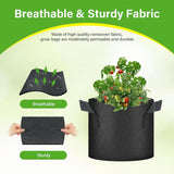 HealSmart 6-Pack 3 Gallon Nonwoven Grow Bags - Aeration Fabric Pots with Handles for Garden Fruits Vegetables Flowers - Black In Australia - Darrahopens