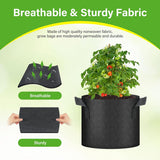 HealSmart 6-Pack 5 Gallon Nonwoven Grow Bags - Aeration Fabric Pots with Handles for Garden Fruits Vegetables Flowers - Black In Australia - Darrahopens