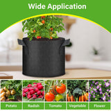 HealSmart 6-Pack 5 Gallon Nonwoven Grow Bags - Aeration Fabric Pots with Handles for Garden Fruits Vegetables Flowers - Black In Australia - Darrahopens