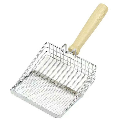 Fine Mesh Metal Cat Litter Scoop - Durable Non-Stick Aluminum Litter Shovel with Small Holes for Clumping Litter - Easy Clean Polished Surface - Silver In Australia - Darrahopens