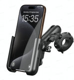 All Metal Motorcycle Phone Mount - [Anti Shake] [Extendable Arm] Bike Phone Holder Handlebar Clamp, Bicycle Cell Phone Mount, 4.7-7.2" Phones