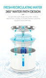 Replacement Filter for Pet Water Fountain - 4-Pack Activated Carbon Filter Compatible with 2.4L Cat Dog Drinking Fountain