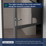 RV Screen Door Latch - Aluminum Alloy Camper Door Handle with Lock - Durable Powder Coated RV Entry Door Latch for Travel Trailer Motorhome - Right In Australia - Darrahopens