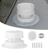 RV Plumbing Vent Cap - Aluminum Trailer Roof Pipe Vent Cover - Weatherproof Durable Replacement for RV Camper Motorhome - Black 1-Pack