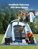Inflatable SUV Tent with Pump 2.0, 30% More Space, Easy Set-up Car Tent for 6 Person Family Camping, Dual-Use for SUV or Ground Camping with 2 Awnings, Double Door, Fit for SUV Car Van