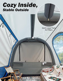 Inflatable SUV Tent with Pump 2.0, 30% More Space, Easy Set-up Car Tent for 6 Person Family Camping, Dual-Use for SUV or Ground Camping with 2 Awnings, Double Door, Fit for SUV Car Van