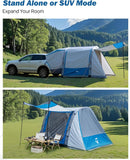 Inflatable SUV Tent with Pump 2.0, 30% More Space, Easy Set-up Car Tent for 6 Person Family Camping, Dual-Use for SUV or Ground Camping with 2 Awnings, Double Door, Fit for SUV Car Van
