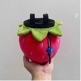 Strawberry  Chalk Bag Rock Climbing Chalk Bag Suitable Bouldering Gym Indoor & Outdoor Climbing with Adjustable Belt