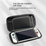 Carry Case Compatible with Nintendo Switch and New Switch OLED Console with Pockets for Accessories and Games-P