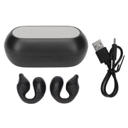 Open Ear Bluetooth Earbuds HiFi Noise Cancelling Waterproof Clip On Wireless Earphone for Cycling Driving Sports