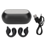 Open Ear Bluetooth Earbuds HiFi Noise Cancelling Waterproof Clip On Wireless Earphone for Cycling Driving Sports