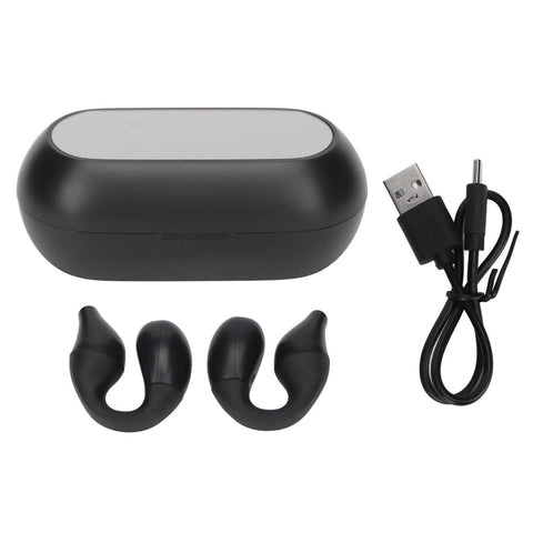 Open Ear Bluetooth Earbuds HiFi Noise Cancelling Waterproof Clip On Wireless Earphone for Cycling Driving Sports