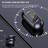 Open Ear Bluetooth Earbuds HiFi Noise Cancelling Waterproof Clip On Wireless Earphone for Cycling Driving Sports